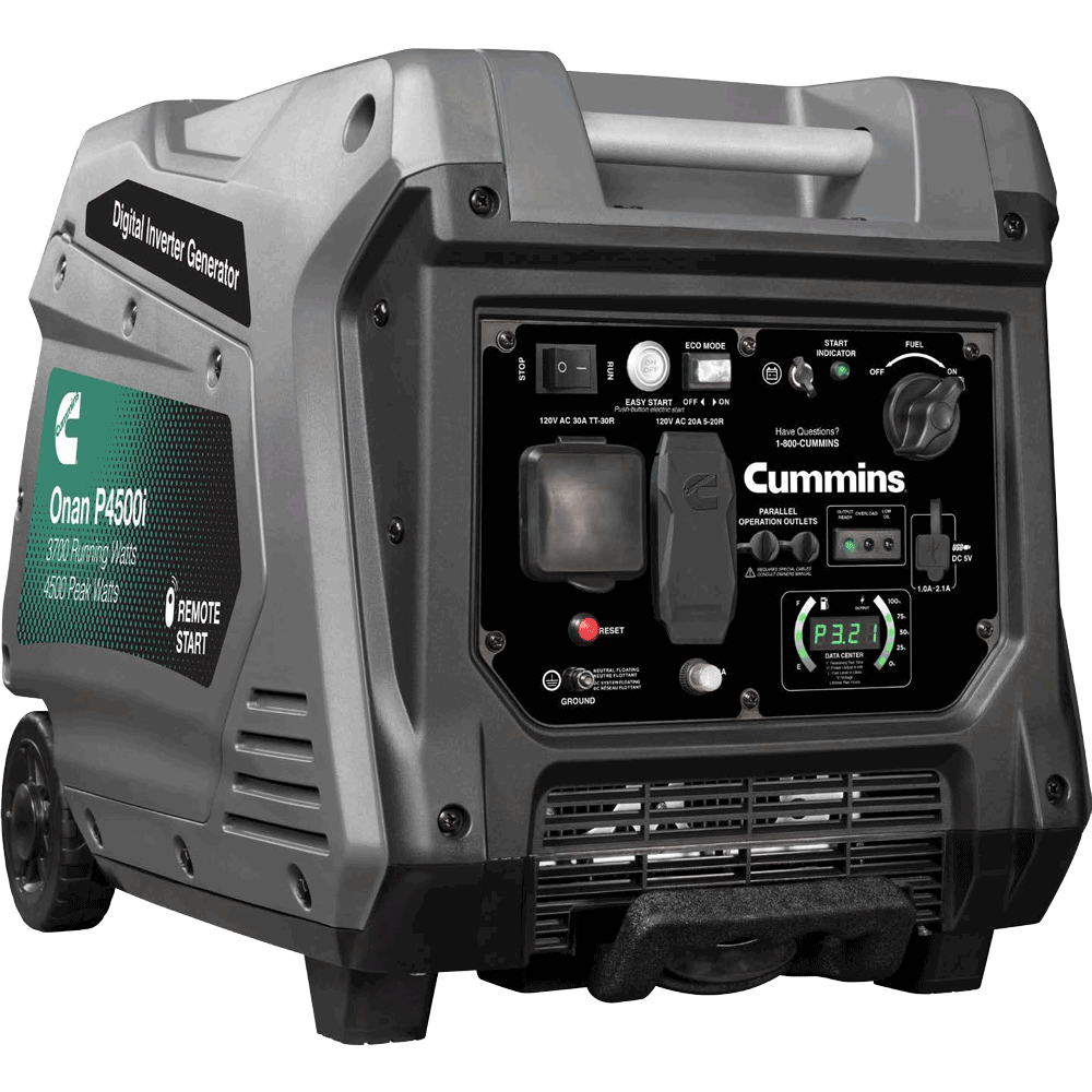 Cummins P4500i 3700W/4500W Onan A058U955 Remote Start Portable Gas Inverter Generator Scratch & Dent