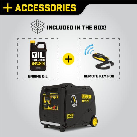 Champion 200990 3500W/4500W Inverter Gas Remote Start Generator New