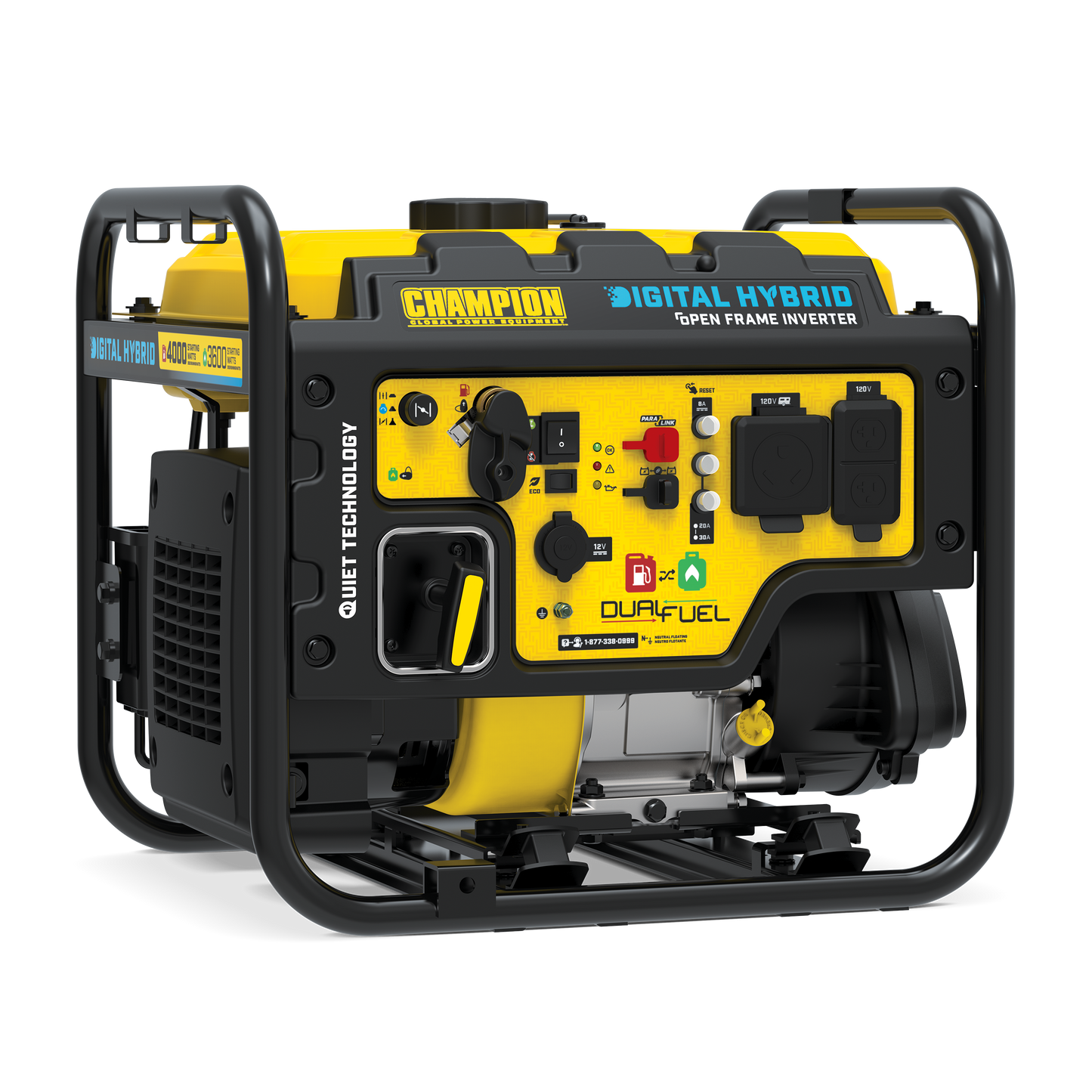 Champion 100574 3500W/4000W Open Frame Dual Fuel Inverter Generator New