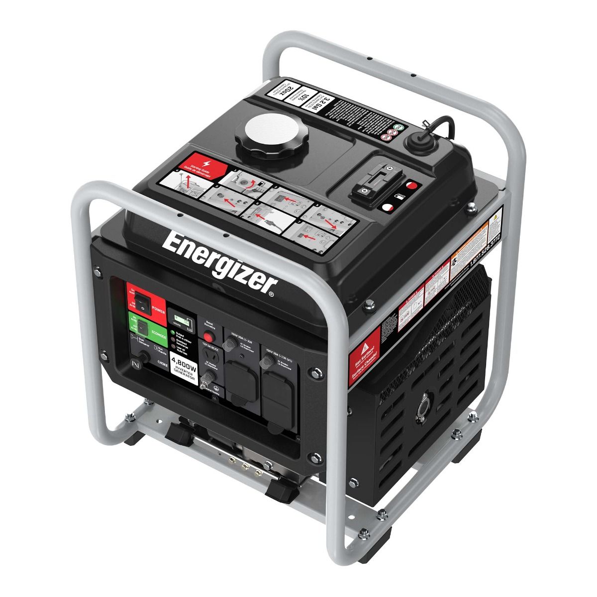 Energizer eZV4800 3600W/4800W Gas Powered Open Frame Inverter Generator New