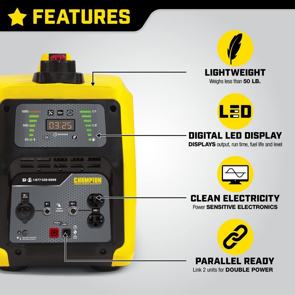 Champion 100306 1600W/2000W Portable Inverter Generator Manufacturer RFB
