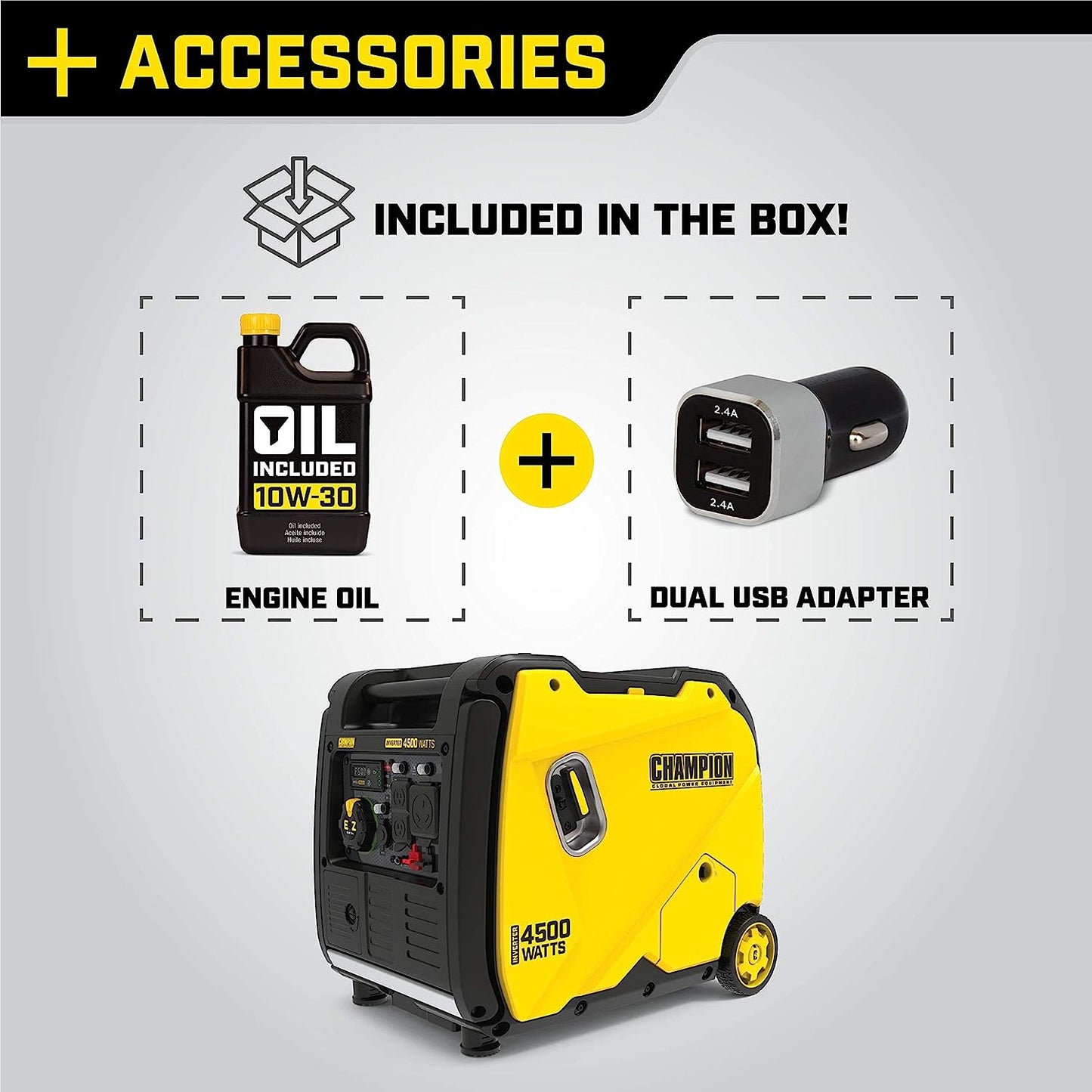 Champion 200989 3500W/4500W Inverter Gas Generator New