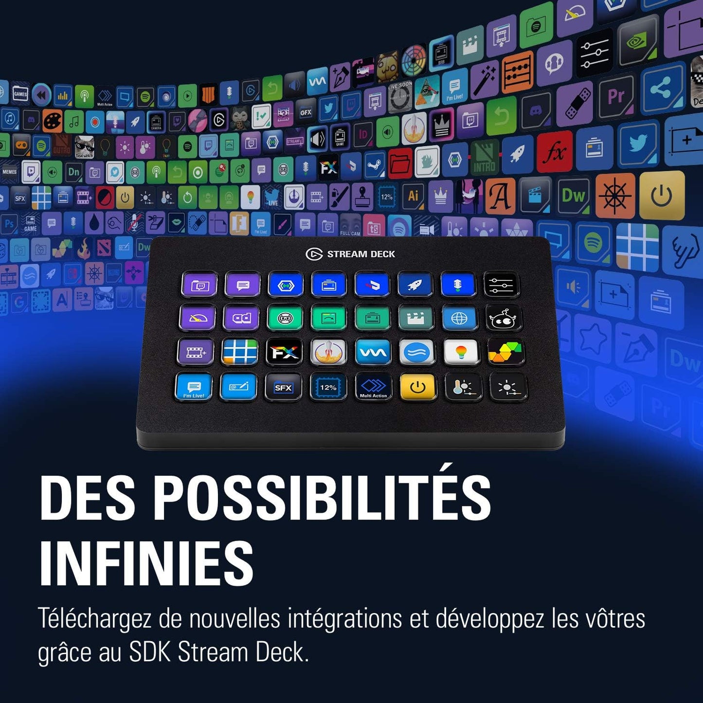 Elgato Stream Deck XL - Advanced Studio Controller, 32 Macro Keys, Trigger Actions in Apps and Software like OBS, Twitch, YouTube and others, Mac and PC Compatible