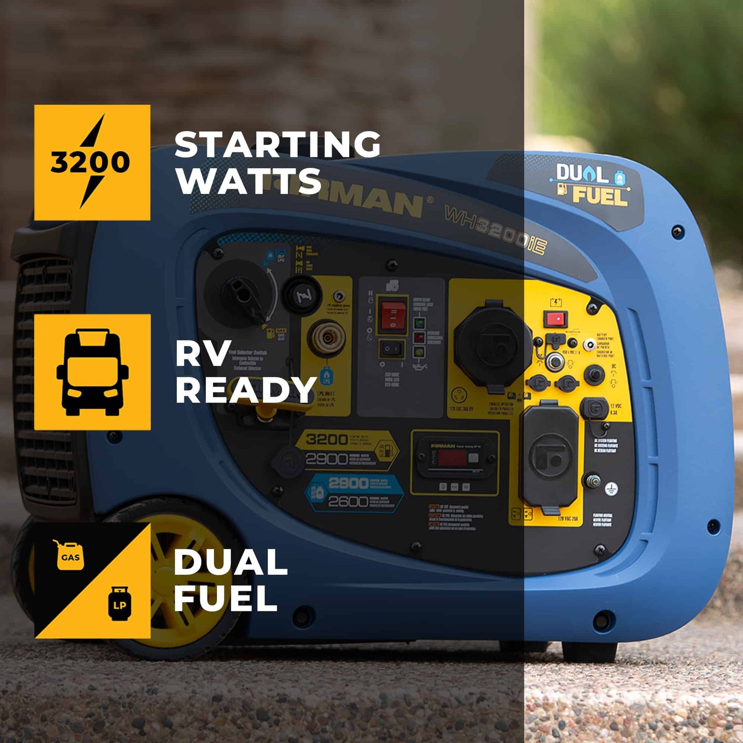 Firman WH02942F 2900W/3200W Dual Fuel Electric Start Inverter Generator Manufacturer RFB