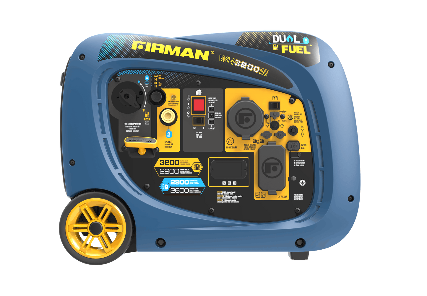 Firman WH02942F 2900W/3200W Dual Fuel Electric Start Inverter Generator Manufacturer RFB