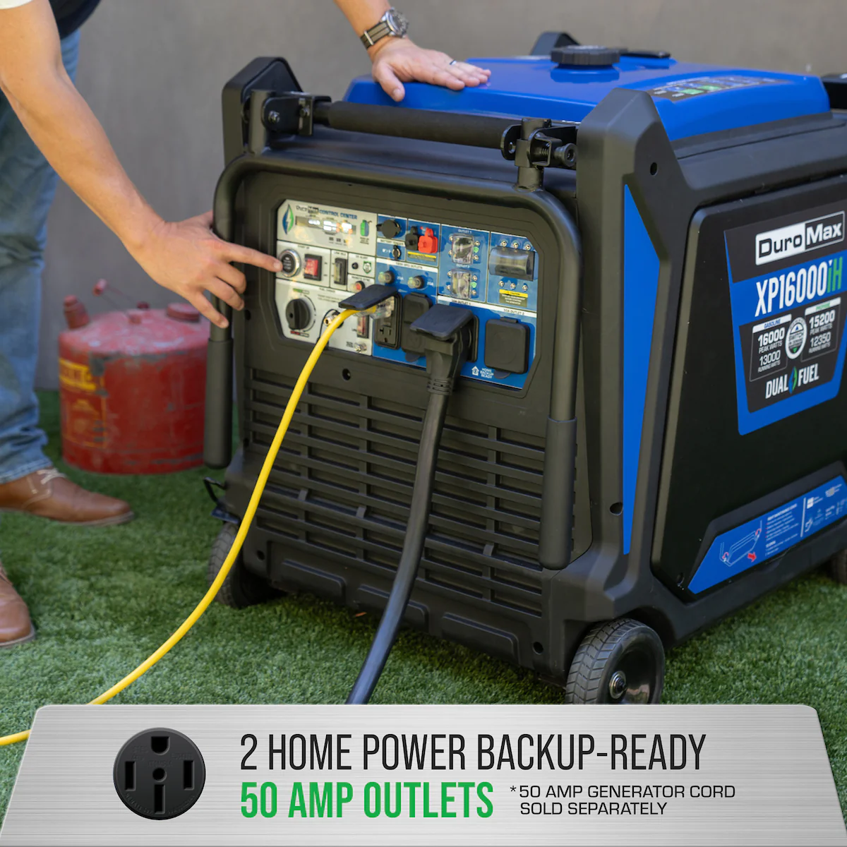 DuroMax XP16000iH 13000W/16000W Dual Fuel Gas Propane Inverter Generator with CO Alert and Remote Start New