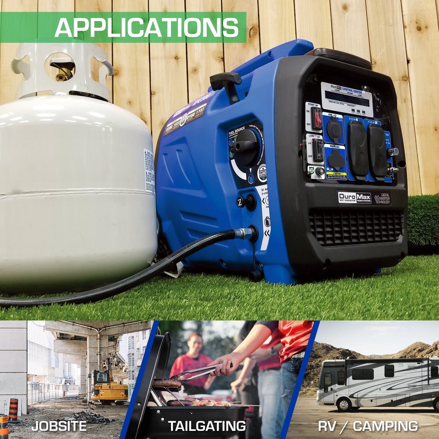 DuroMax XP2300IH 1800W/2300W 80cc CO Alert Dual Fuel Inverter Generator New