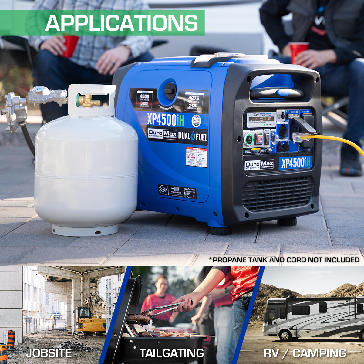 DuroMax XP4500IH 3600W/4500W 223cc CO Alert Dual Fuel Remote Start Inverter Generator New