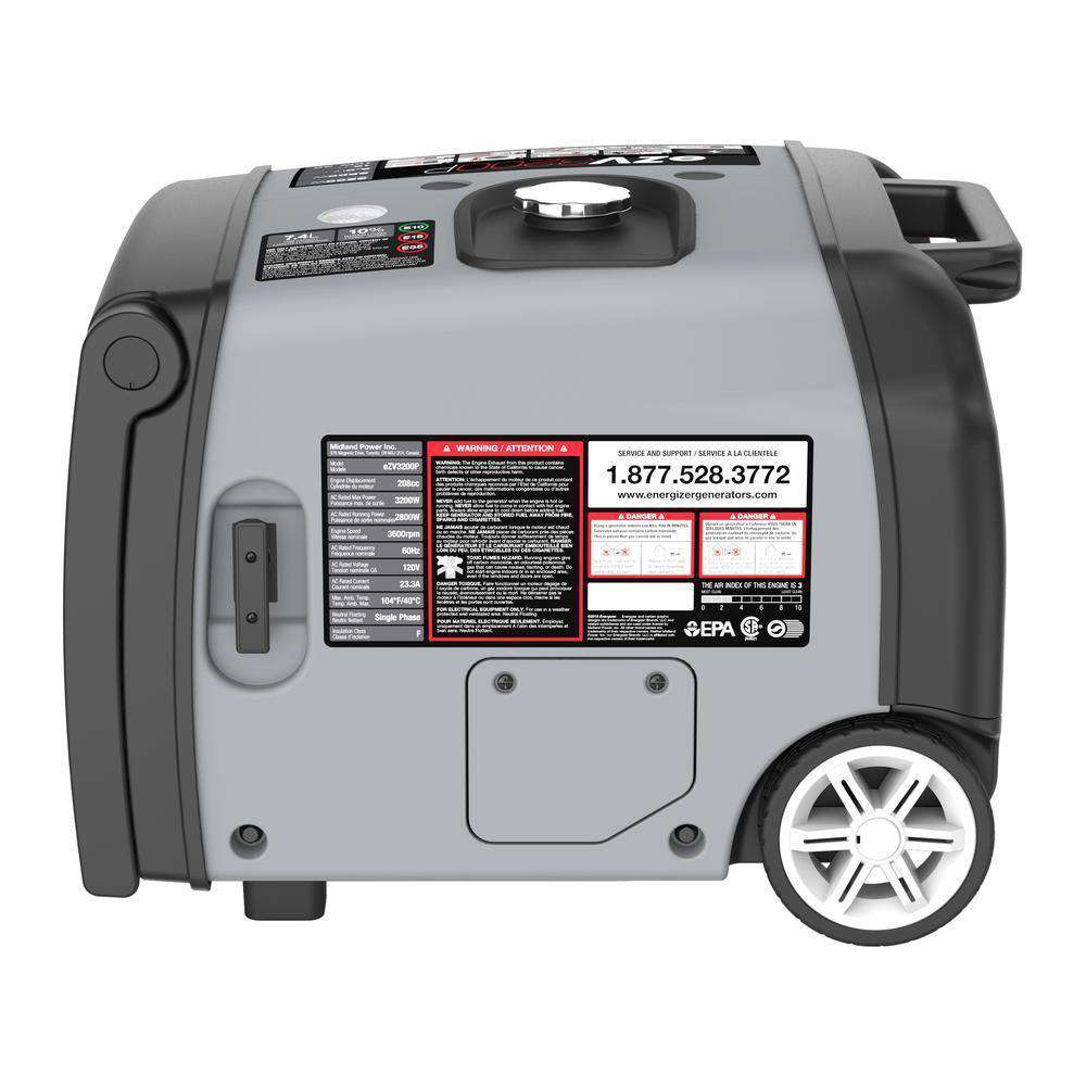 Energizer EZV3200P 3200W Gas Powered Inverter Generator with Remote Start New