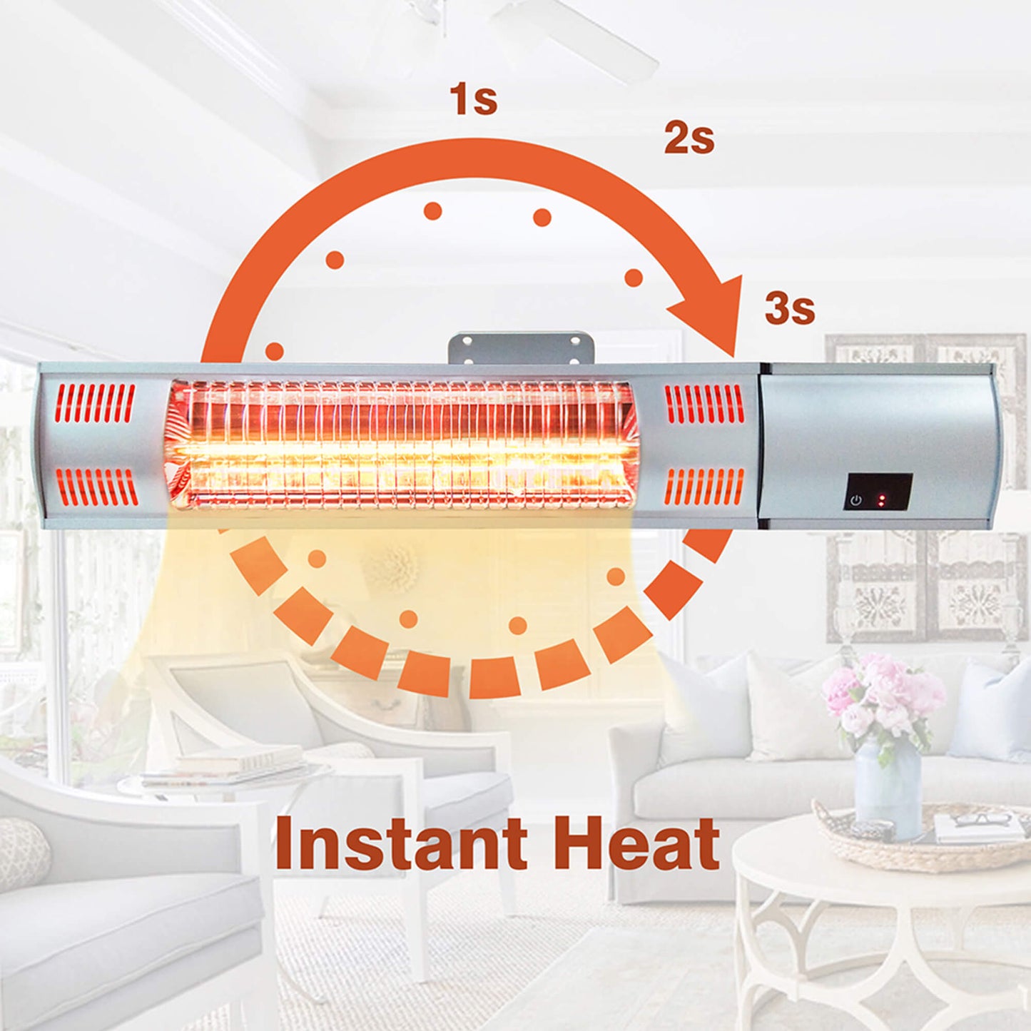 Wall Mounted Infrared Electic Patio Heater / Home Space Heater / Infrared Radiant Heater