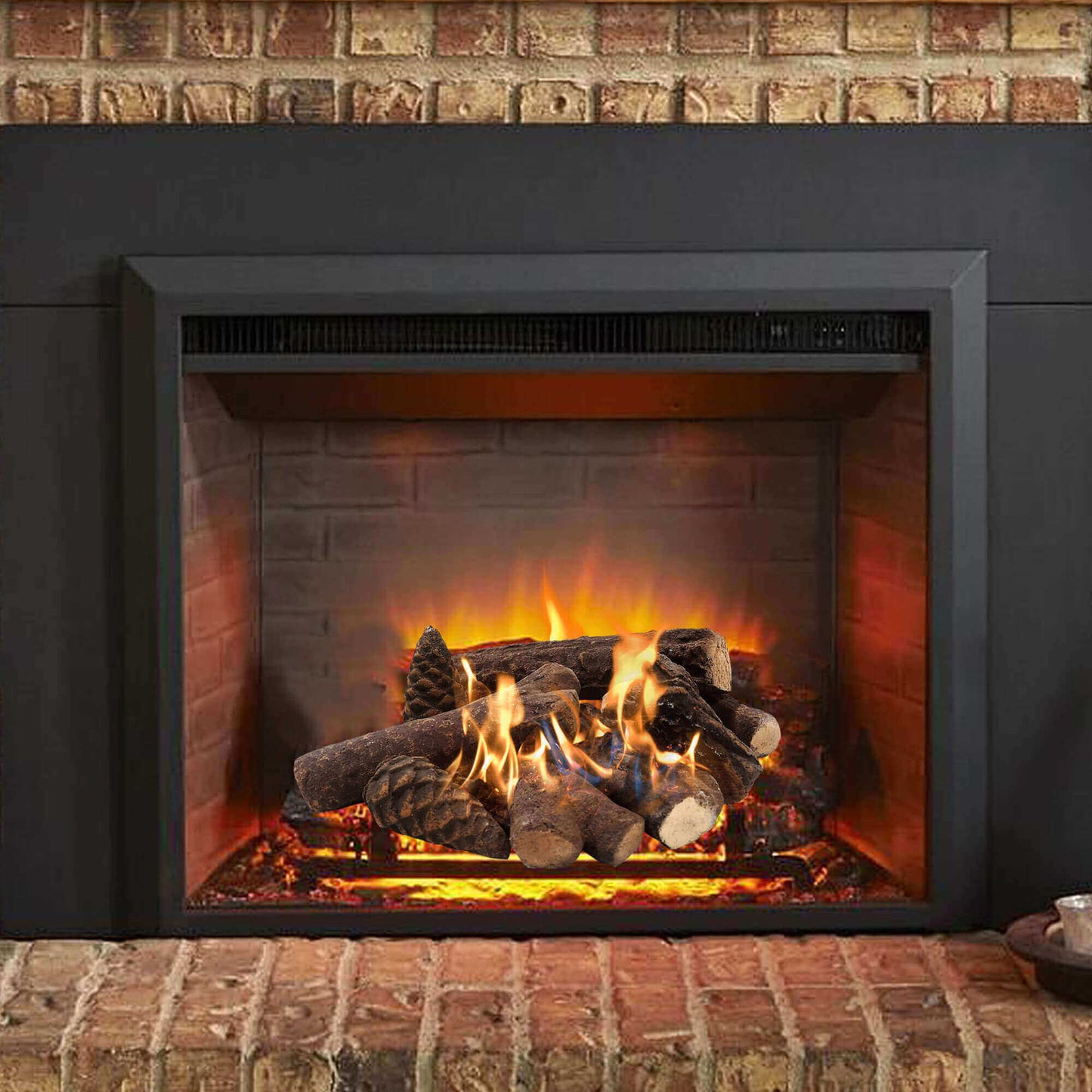 Fireplace Logs Ceramic Woods / Ceramic Logs / Fire pit Logs Set of 9