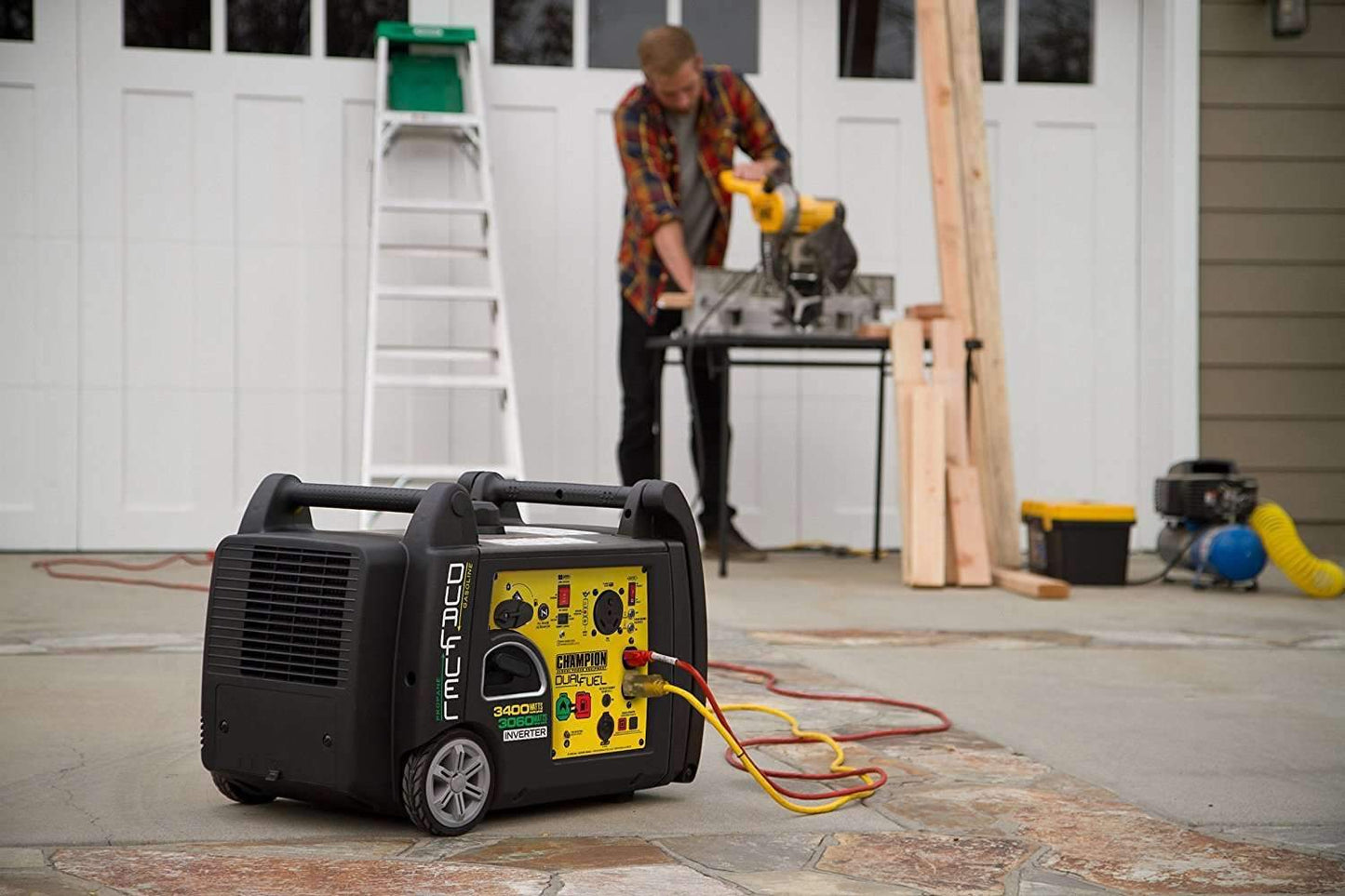 Champion 100263 3100W/3400W Inverter Dual Fuel Electric Start Generator Manufacturer RFB