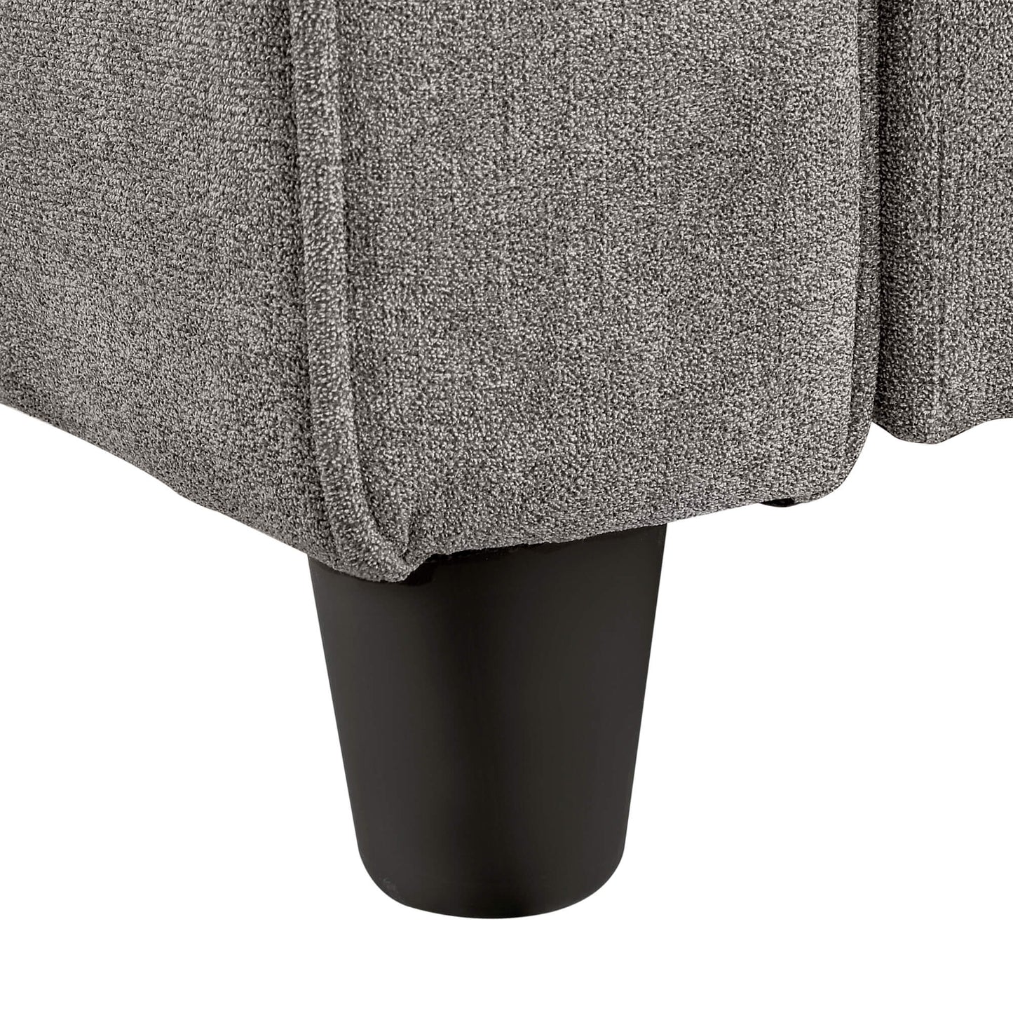 Sectional Sofa Furniture, Fabric L Shape Couch Living Room with 3 Pillows, Gray