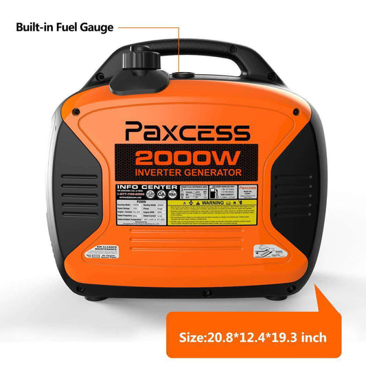 Paxcess P2000i 1600W/2000W Super Quiet Portable Gas Inverter Generator New